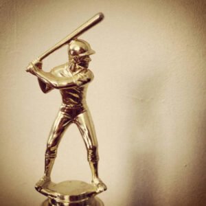 Baseball statue trophy.